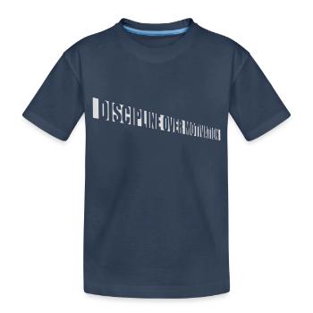 Citation de discipline sur la motivation - T-shirt bio Premium Enfant - bleu marine - Devant