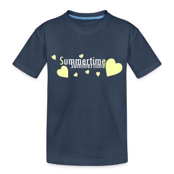Summertime 40 - Kids' Premium Organic T-Shirt - navy - Front