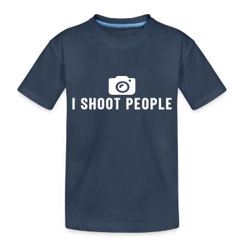 I shoot People - Kinder Premium Bio T-Shirt - Navy - Vorne
