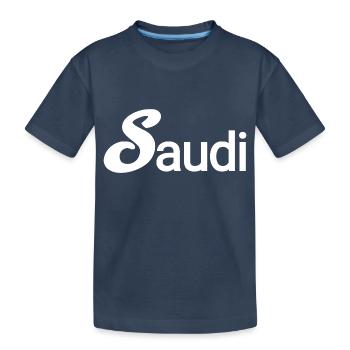 Saudi - Kids' Premium Organic T-Shirt - navy - Front