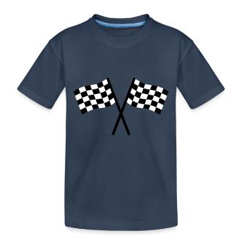 Ziel - Flagge - Kinder Premium Bio T-Shirt - Navy - Vorne