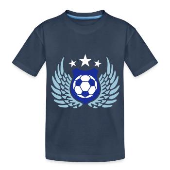 fussball_k_3c - Kinder Premium Bio T-Shirt - Navy - Vorne