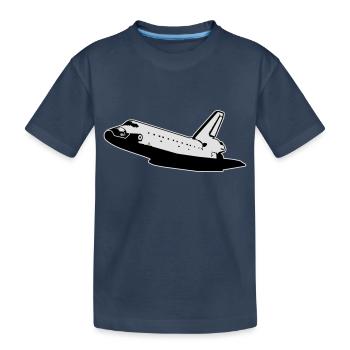 Space Shuttle (keine Embleme) - Kinder Premium Bio T-Shirt - Navy - Vorne