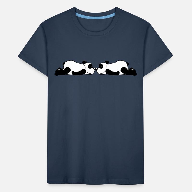 2 panda couché T-shirt bio Premium Enfant