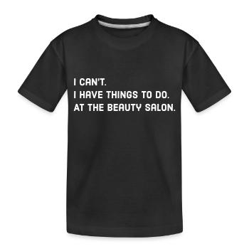 Salon de beauté - T-shirt bio Premium Enfant - noir - Devant