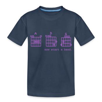 Commencez maintenant un groupe - Design amusant inspiré de l'OC - T-shirt bio Premium Enfant - bleu marine - Devant