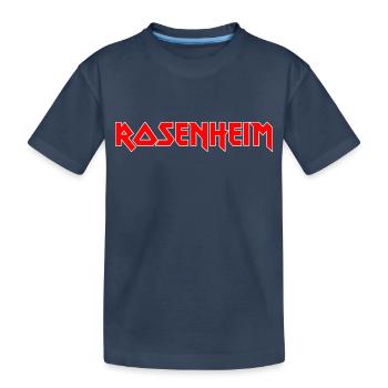 Modisches Heimat ROSENHEIM Metal-Design - Kinder Premium Bio T-Shirt - Navy - Vorne