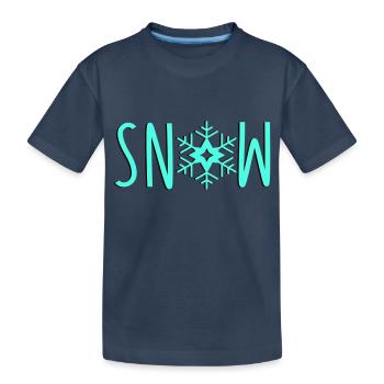 Neige flocon de neige - T-shirt bio Premium Enfant - bleu marine - Devant