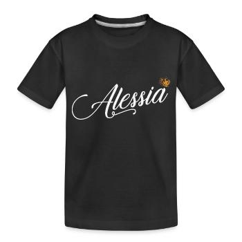 Alessia Name for Women Kids Toddlers - Alessia - Kids' Premium Organic T-Shirt - black - Front