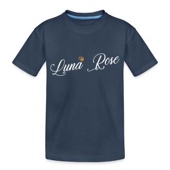 Luna Rose Name for Women Kids Toddlers - Luna Rose - Kids' Premium Organic T-Shirt - navy - Front