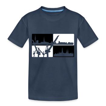 Hambourg horizon - T-shirt bio Premium Enfant - bleu marine - Devant