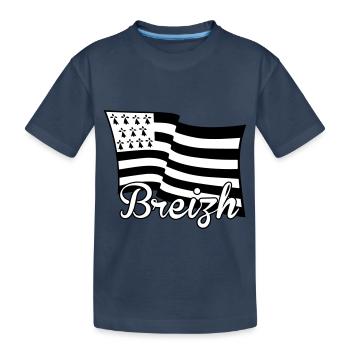 Bretagne Breizh drapeau - T-shirt bio Premium Enfant - bleu marine - Devant