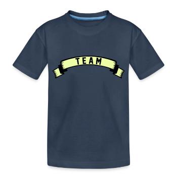 team - Kids' Premium Organic T-Shirt - navy - Front
