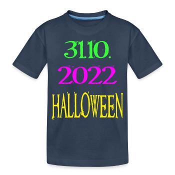 Halloween 31.10.2022 - Kinder Premium Bio T-Shirt - Navy - Vorne
