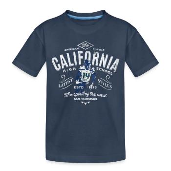 Kalifornischer Highschool-Geist des Westens - Kinder Premium Bio T-Shirt - Navy - Vorne