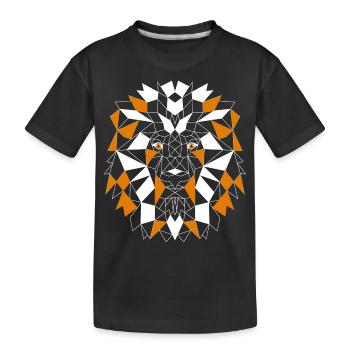 Lion de Juda blanc orange - T-shirt bio Premium Enfant - noir - Devant