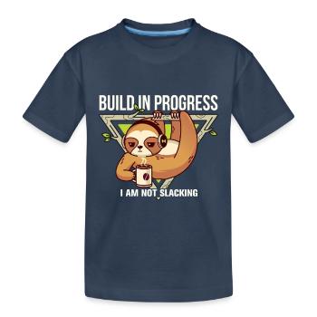 Construction en cours - T-shirt bio Premium Enfant - bleu marine - Devant