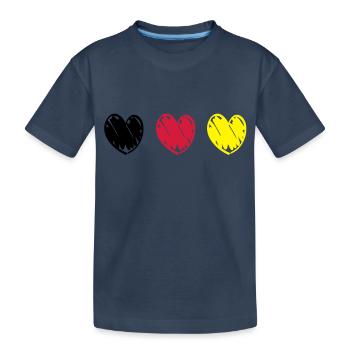 deutschland_herz__f3 - Kids' Premium Organic T-Shirt - navy - Front