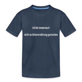 tier lustig vegan tierschützer cow fruit animal - Kinder Premium Bio T-Shirt - Navy - Vorne