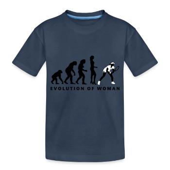 evolution_female_tennis_b_2c - Kinder Premium Bio T-Shirt - Navy - Vorne