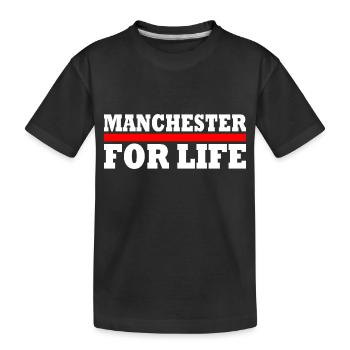 MANCHESTER - Kids' Premium Organic T-Shirt - black - Front