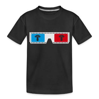 Mushroom - Kids' Premium Organic T-Shirt - black - Front