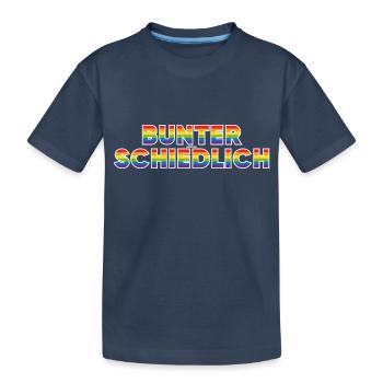 Einzigartig Anders. Bunterschiedlich - Kinder Premium Bio T-Shirt - Navy - Vorne