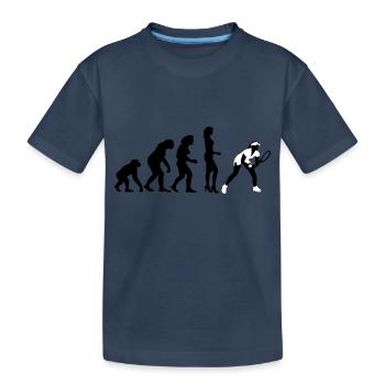 evolution_female_tennis_2c - Kinder Premium Bio T-Shirt - Navy - Vorne