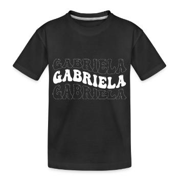 Drôle Gabriela Groovy 4 Hommes Femmes Cool Gabriela - T-shirt bio Premium Enfant - noir - Devant