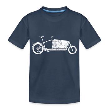 Des parents cool conduisent des vélos cargo - T-shirt bio Premium Enfant - bleu marine - Devant