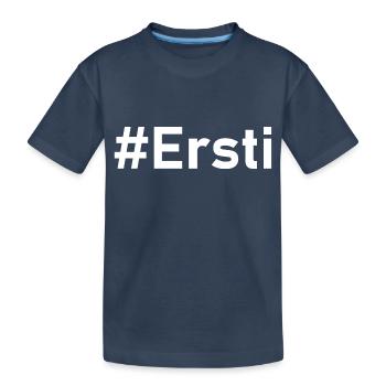 Ersti weiß / Motiv für Erstsemester / Studenten - Kinder Premium Bio T-Shirt - Navy - Vorne