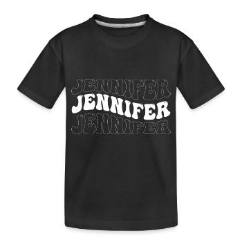 Drôle Jennifer Groovy 4 Hommes Femmes Cool Jennifer - T-shirt bio Premium Enfant - noir - Devant