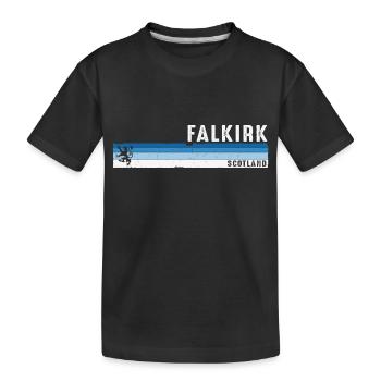 Falkirk Schottland Ikonisches schottisches Erbe - Kinder Premium Bio T-Shirt - Schwarz - Vorne