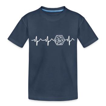 Heartbeat RPG Cube pour les joueurs sur table - T-shirt bio Premium Enfant - bleu marine - Devant