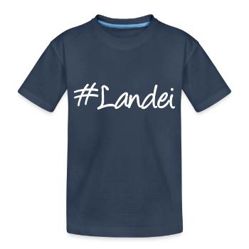 #Landei - Landei - Hashtag - Slogan - Kinder Premium Bio T-Shirt - Navy - Vorne