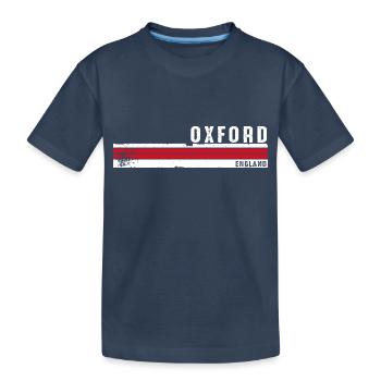 Oxford England Vintage Design - Kinder Premium Bio T-Shirt - Navy - Vorne