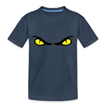 eyes - Kids' Premium Organic T-Shirt - navy - Front