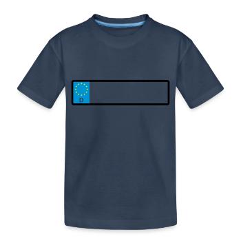 Namensschild - Kinder Premium Bio T-Shirt - Navy - Vorne