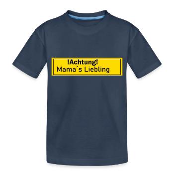 Mamas Liebling Opa Oma Kind Geschenk Geschenkidee - Kinder Premium Bio T-Shirt - Navy - Vorne