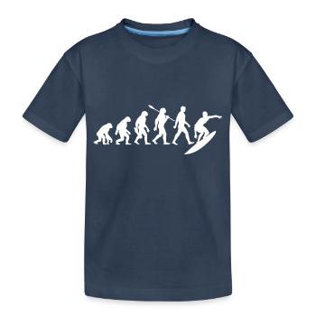 Evolution Surfer - Surf - Planche de surf - T-shirt bio Premium Enfant - bleu marine - Devant