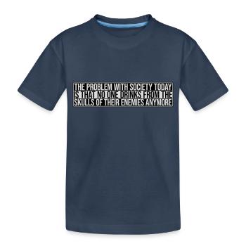 boissons de crânes ennemis - T-shirt bio Premium Enfant - bleu marine - Devant