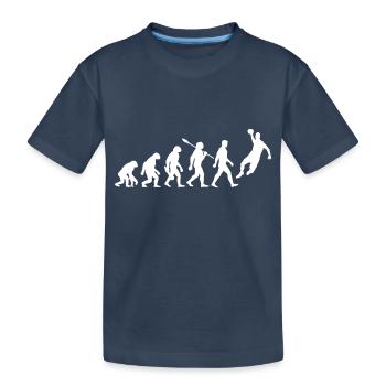 Evolution - Handball - Handball Spieler - Kinder Premium Bio T-Shirt - Navy - Vorne