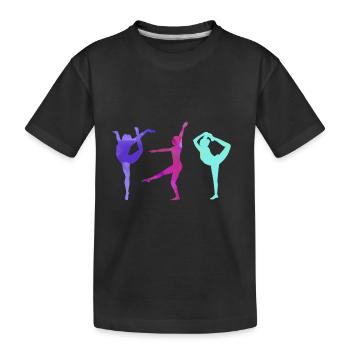 Gymnaste, Yoga,Sports,Exercices,Danse,Gymnastique - T-shirt bio Premium Enfant - noir - Devant