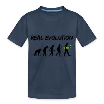 Real Evolution - Kinder Premium Bio T-Shirt - Navy - Vorne