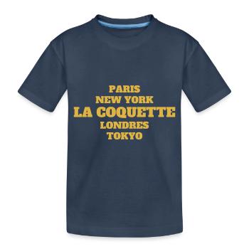 Marne La Coquette - Unique streets, unique style. - T-shirt bio Premium Enfant - bleu marine - Devant