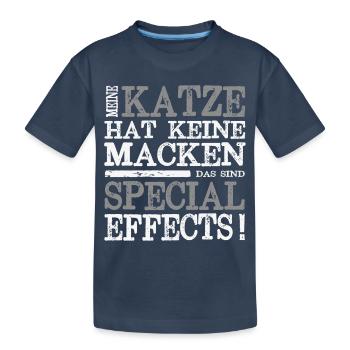Mein Tier hat Macken Tierfreund Hund Katze Pferd - Kinder Premium Bio T-Shirt - Navy - Vorne