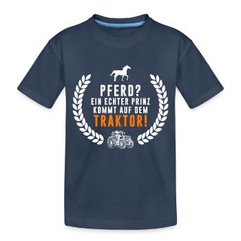 EIN ECHTER PRINZ... - Kinder Premium Bio T-Shirt - Navy - Vorne