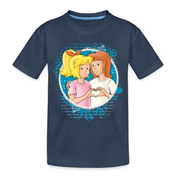 Bibi und Tina Freunde für immer - Kinder Premium Bio T-Shirt - Navy - Vorne