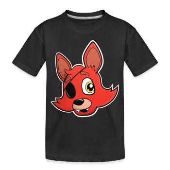 FNAF Foxy Fox - Game character cartoon - Kids' Premium Organic T-Shirt - black - Front