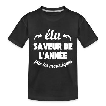 élu saveur de l'année par les moustiques - T-shirt bio Premium Enfant - noir - Devant